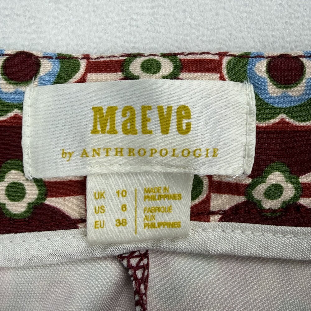 Maeve Printed Flare Trousers Sz 6 - Geometric Floral - Picture 4 of 9